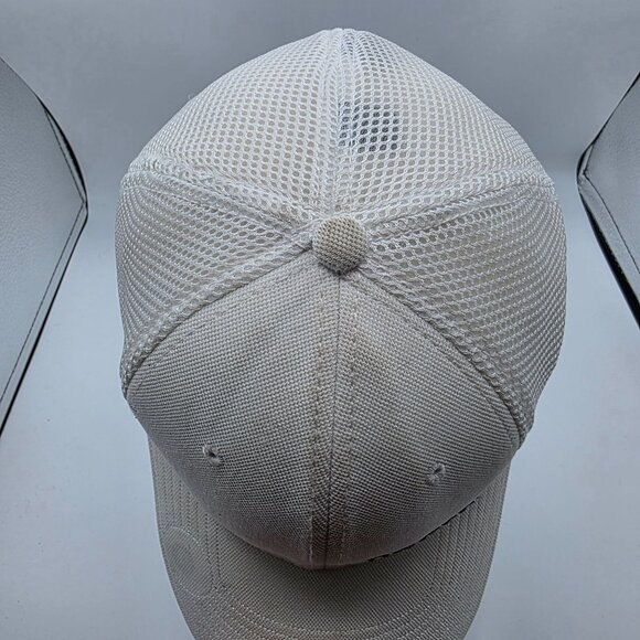 Oakley Silicon Bark Trucker Hat White Mesh Stretch Fit Medium Large Casual - Picture 5 of 10